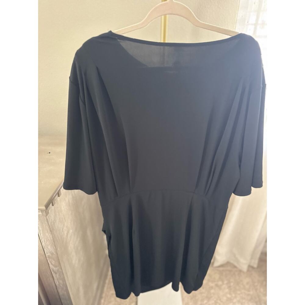 Future Collective Black Midi Draped Crewneck Dress - Picture 7 of 7